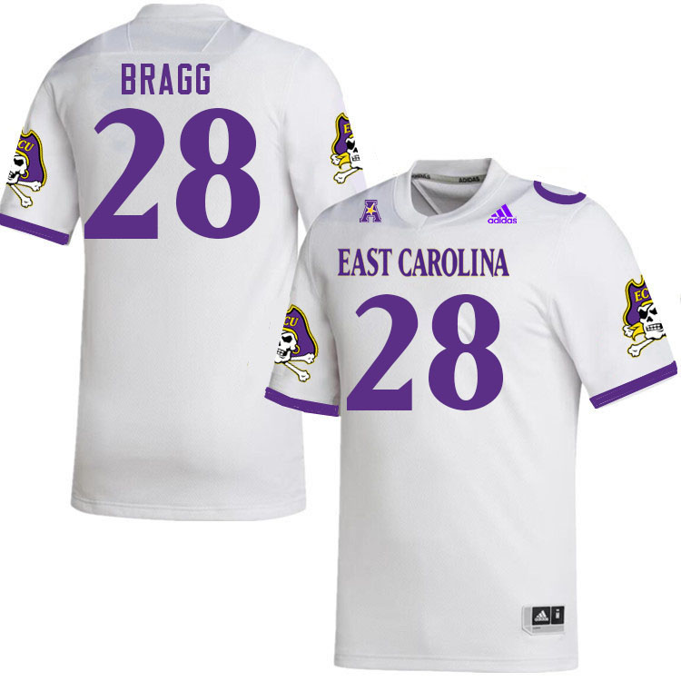 Men #28 Khaheim Bragg ECU Pirates 2023 College Football Jerseys Stitched-White